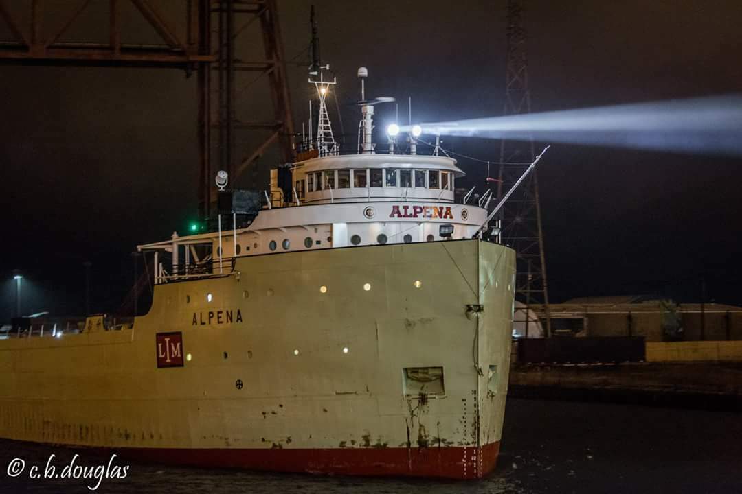 The Freighter Alpena - Coming into the Bay