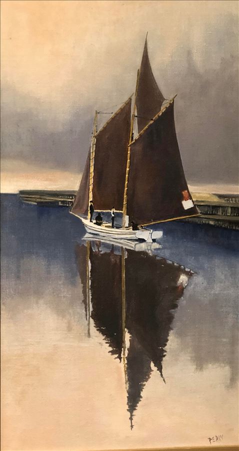 Painting of Mackinaw Boat By June Perry