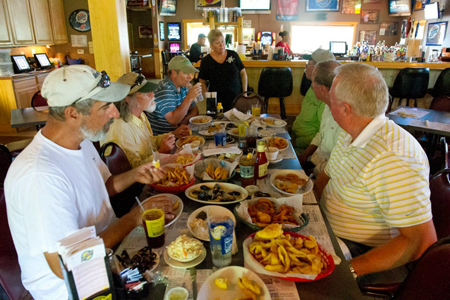 Perch dinner after an afternoon on a Lake Erie fishing charter with Captain John of Straycat Charters